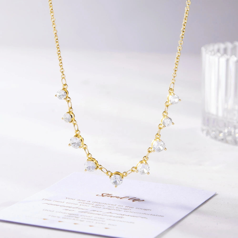 Elegance personified with the 9 Diamond Choker Necklace