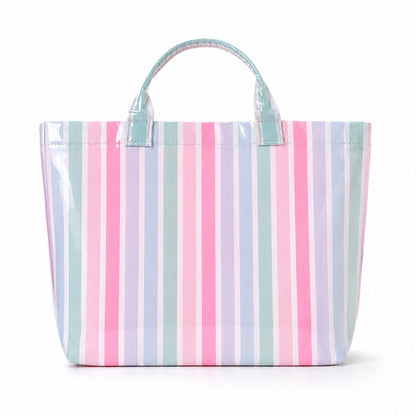 Striped Tote Bag – Lightweight Large-Capacity Handbag for Commuting & Travel