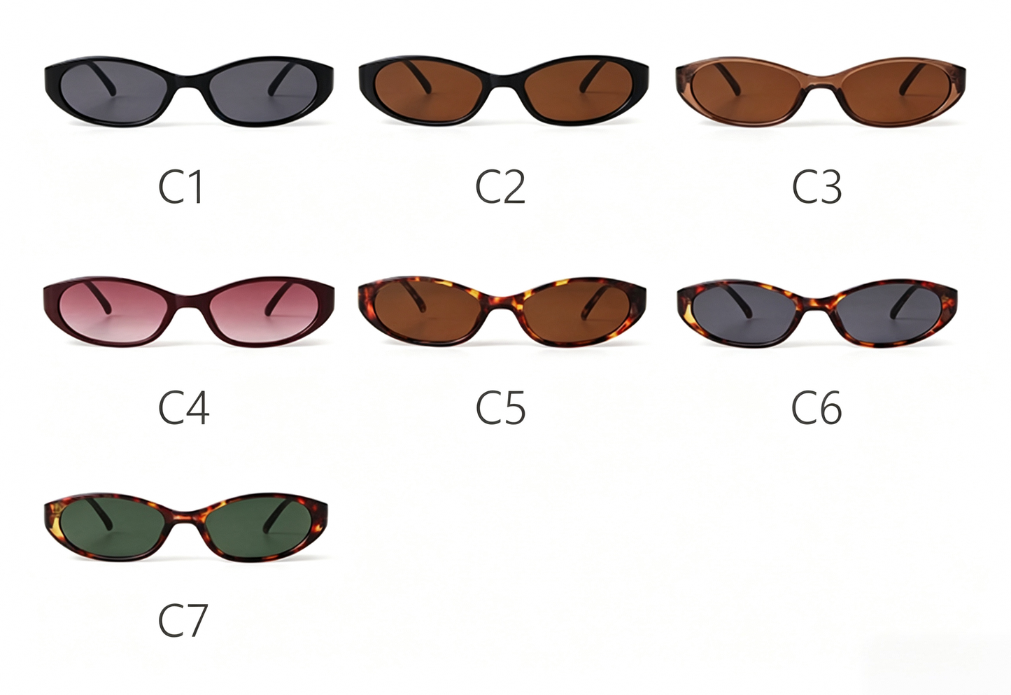 New Oval Cat-Eye Sunglasses for Men & Women – High-End Vintage Retro Sun Glasses