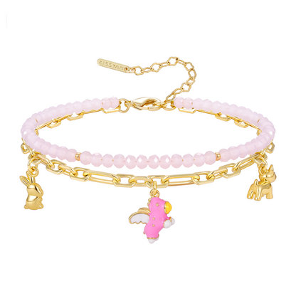 KissYan Adjustable Stackable Enamel Beaded Bracelets for Women