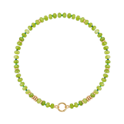 KissYan Beaded Boho Choker Natural Stone Gold Clasp Beach Gift