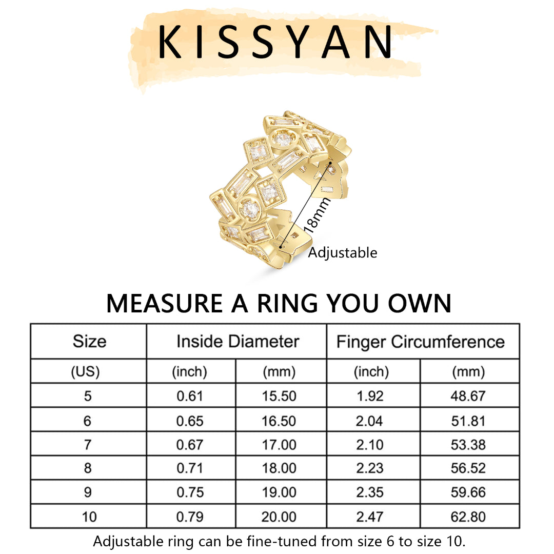 Adjustable Statement Irregular Geometric Diamond Chunky Finger Rings-Geometry