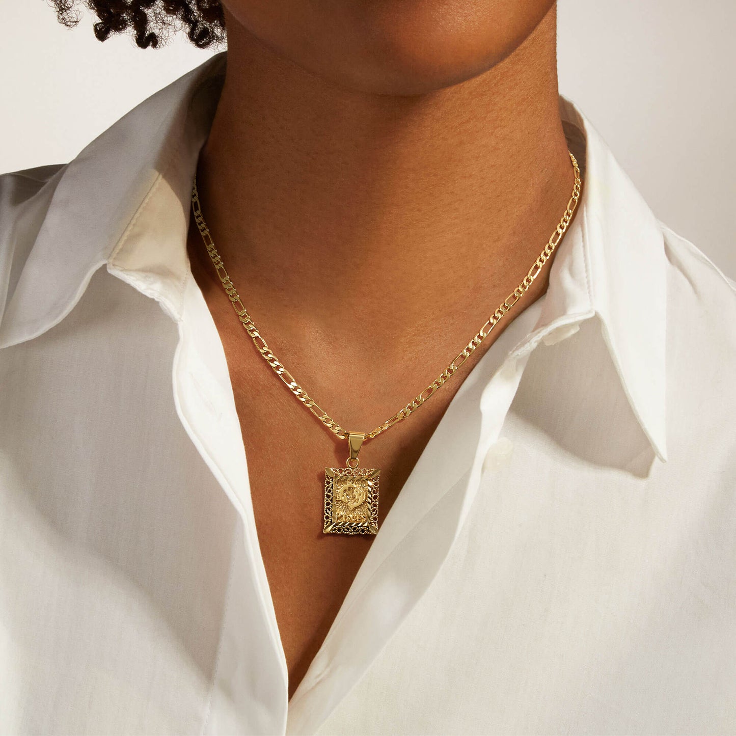 KissYan Zodiac Square Constellation Sign Pendant Necklace