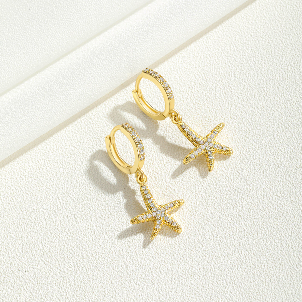 Seaside 14K Gold Earrings for Women and Girls