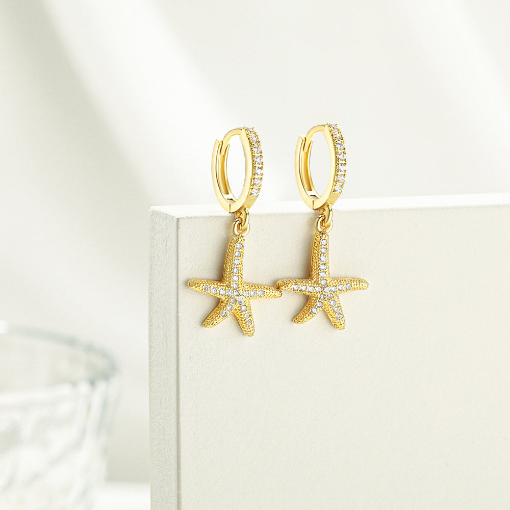 Seaside 14K Gold Earrings for Women and Girls