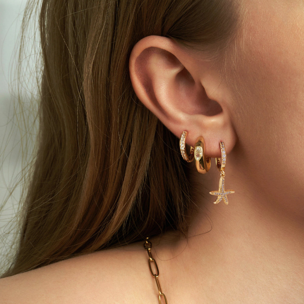 Delightful Starfish Earrings in 14K Gold