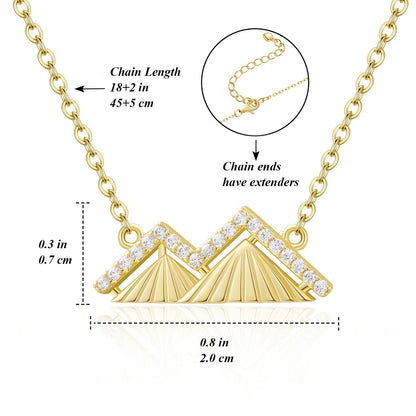 14K Gold Plated 'Keep Climbing' Pendant Necklace showcasing its inspiring charm