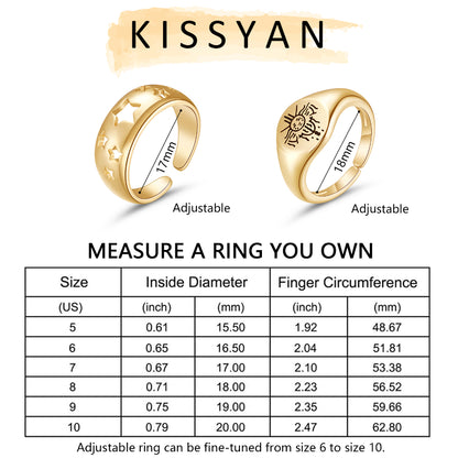 Radiant 2Pcs Gold Ring Set for Women