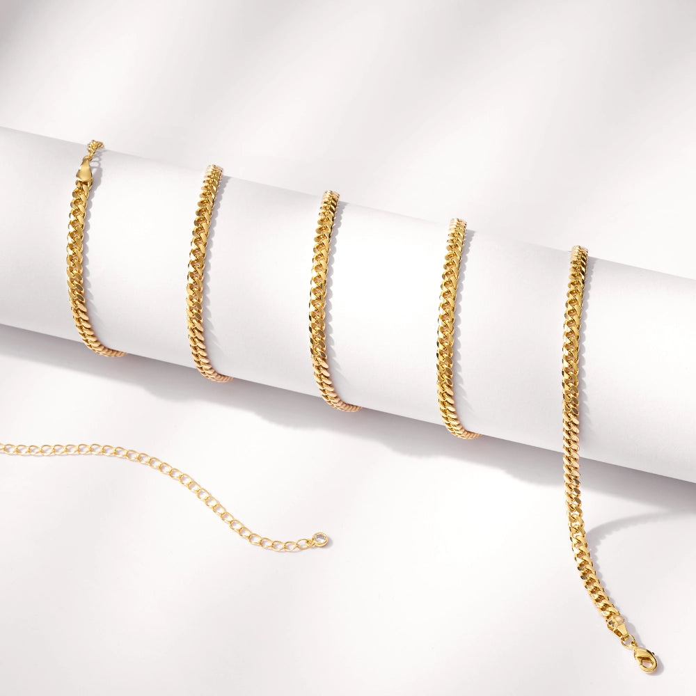 14K Gold Waist Chain with Classic Cuban Links for Beach Style