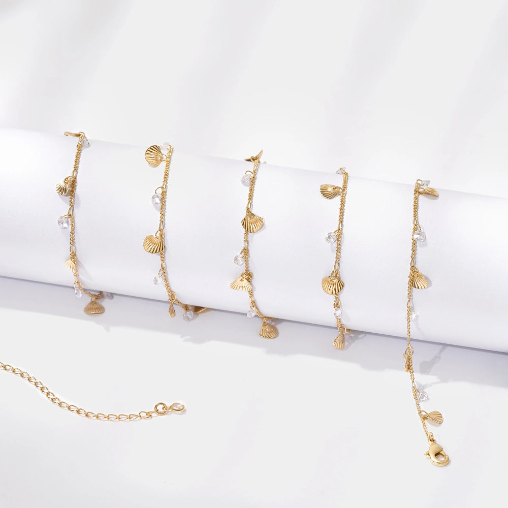 High-Quality 14K Gold Waist Body Chains with Pearl & Diamond Embellishments